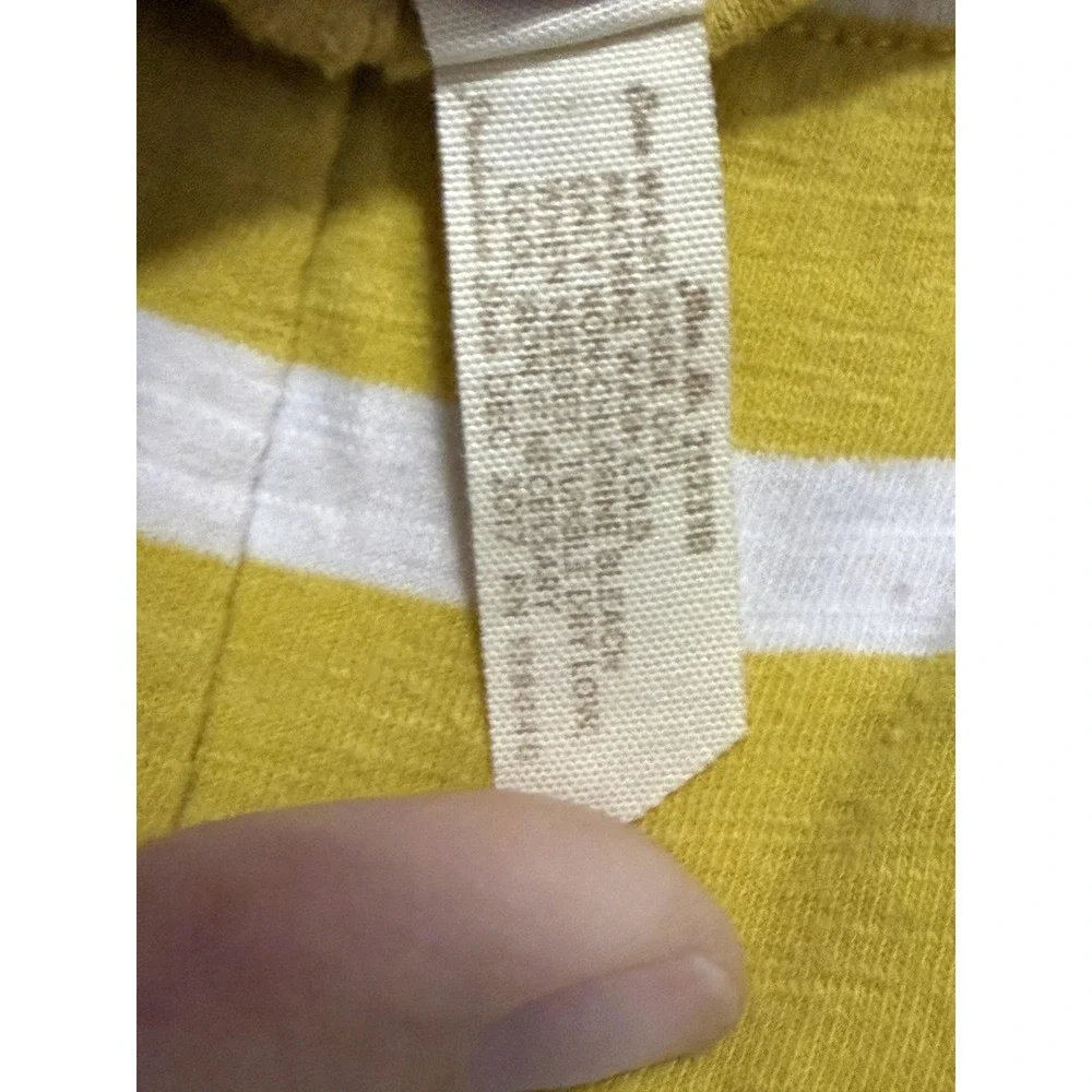 Matilda‎ Jane Capri Pants Girls 4 Yellow Stripe Ruffle Hem Blue Tie Jersey Knit